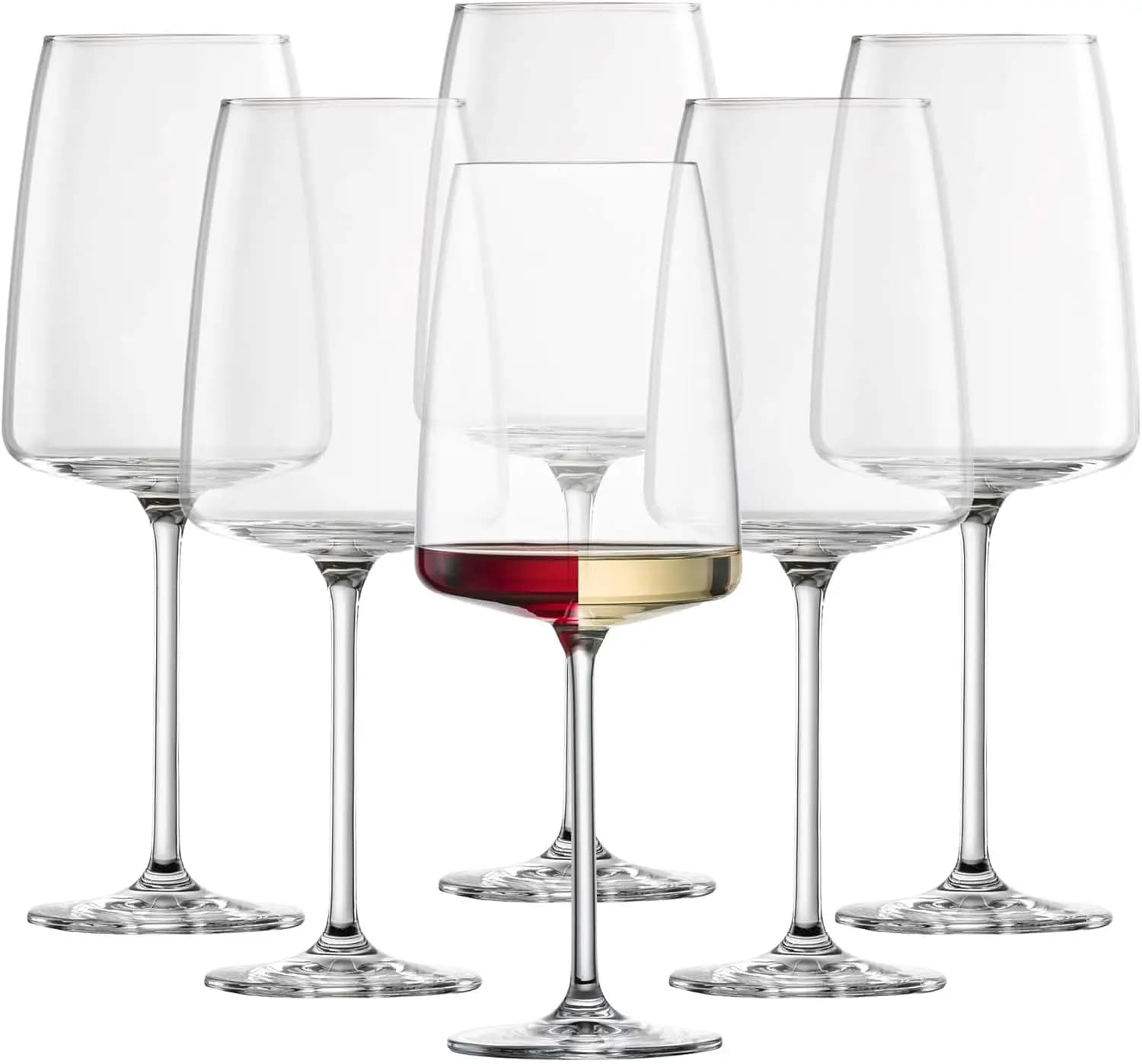 Set di 6 Calici da Vino Rosso Sensa, Bicchieri per Vino Rosso o Bianco, Lavabili in Lavastoviglie, Realizzati in Tritan Cristallo