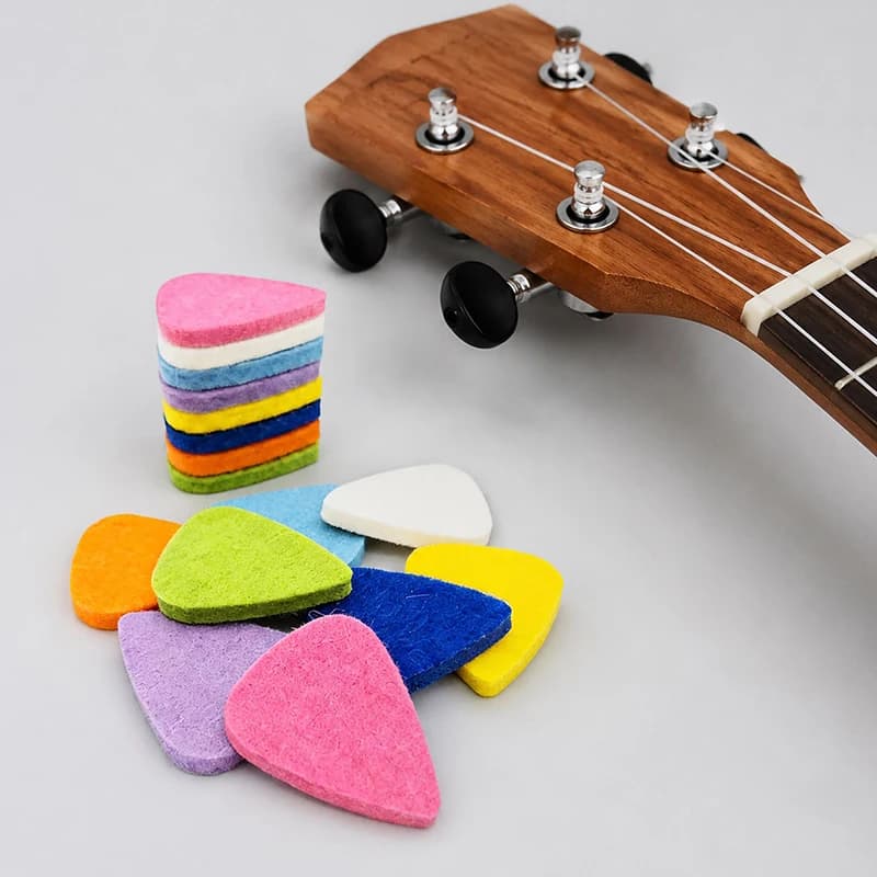 5-20PCS/Lot Felt Picks for Guitar Ukulele Random Assorted Color Pick Music Beginner Practice Playing Musical Instrument Gift ZYF