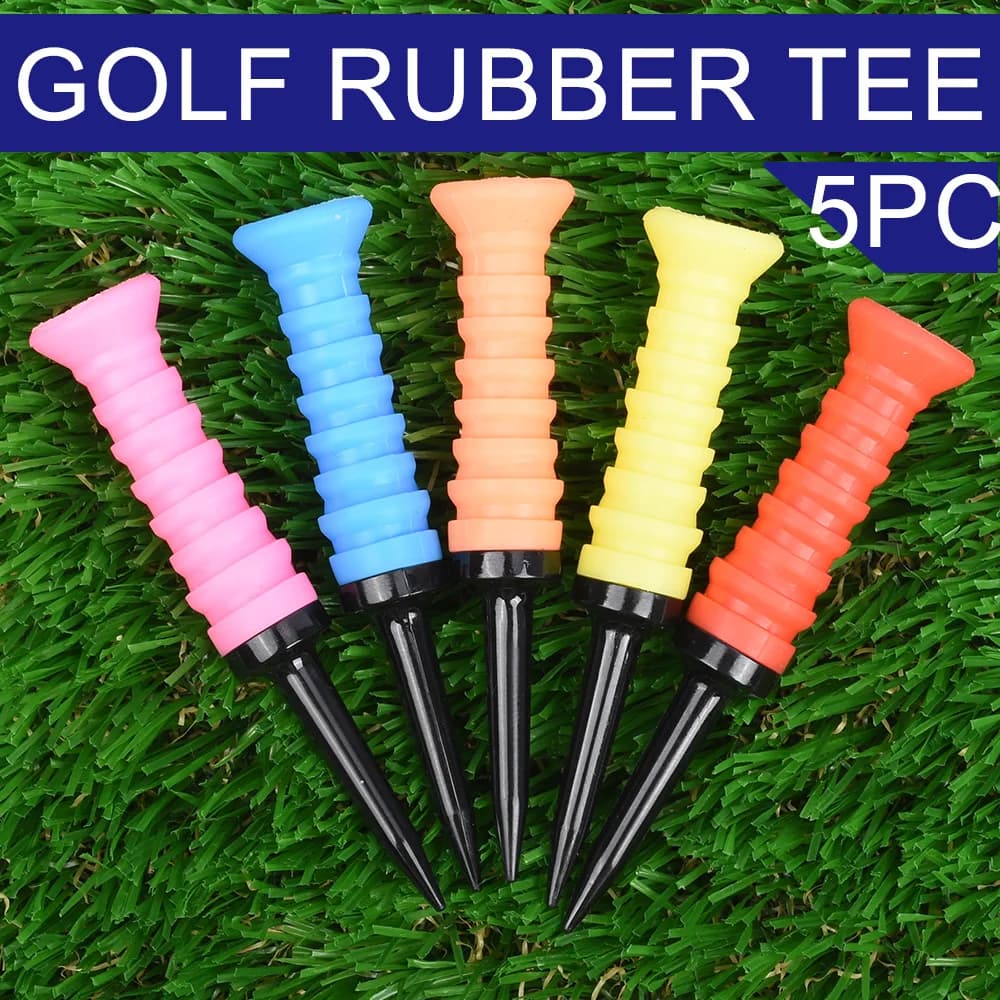 T-shirt da golf in gomma da golf di alta qualità da 5 pezzi 83 mm/3,24 pollici T-shirt da golf elastica limitata