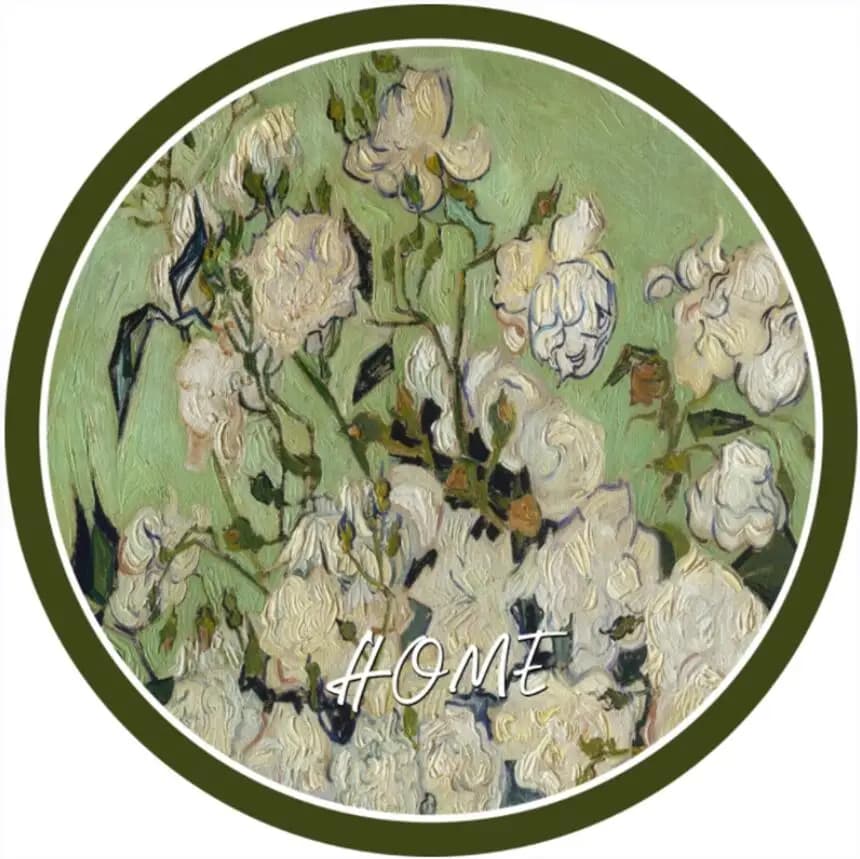 American Oil Painting Flower Round Fleece Mat Addens Mandala Pastrol Carpet Sofa Mat Yoga Room Decoration