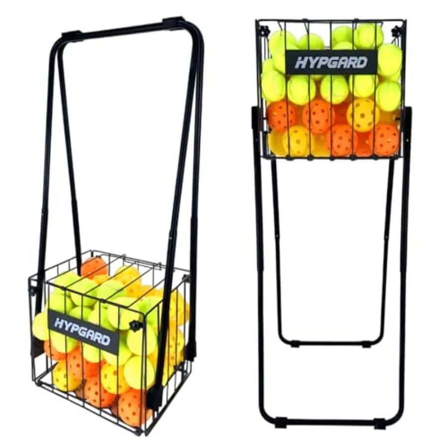 Carrello Portapalle per Pickleball e Tennis, Cesto Portatile Leggero per Palline da Softball e Baseball, Grande Capacità
