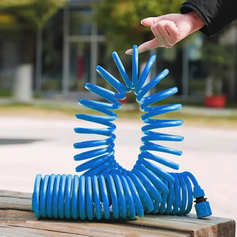 Tubo da Giardino Espandibile e Retrattile in EVA 10/15m, Tubo Portatile per Acqua di Sorgente per Auto
