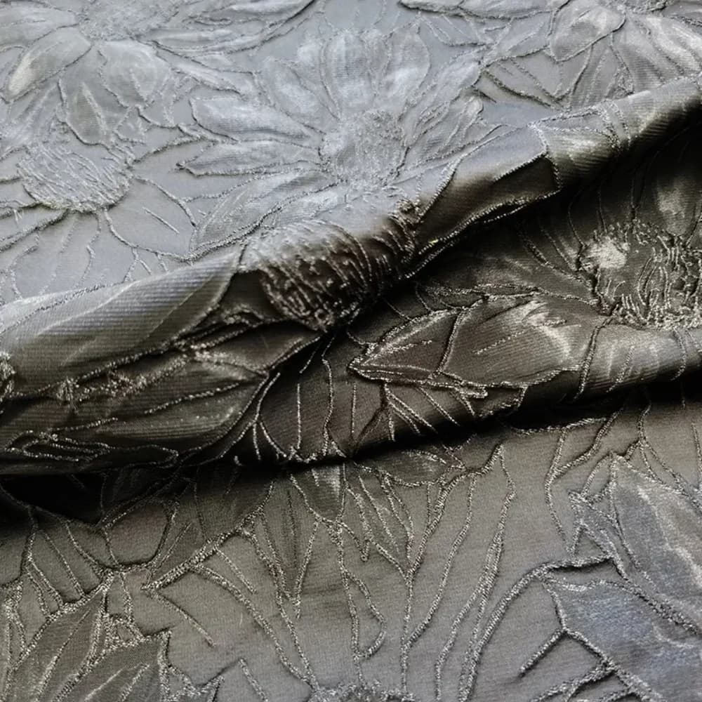 Embossed Three-dimensional Jacquard Brocade Fabric Solid Color Dark Pattern Diy Sew Puff Skirt Windbreaker Suit Fashion Cloth