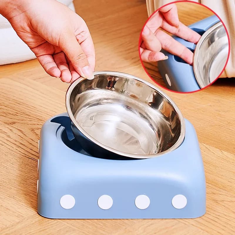Ciotola per Cani Singola, Ciotole per Gatti in Acciaio Inossidabile, Ciotole per Bere per Cani, Ciotole per l'Alimentazione con Vaso Rimovibile, Prodotti per Animali Domestici