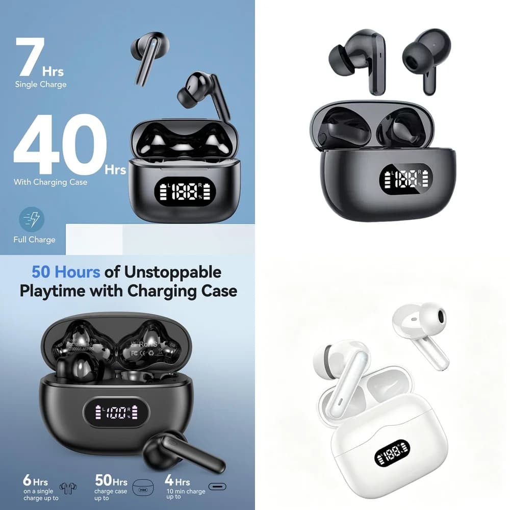 2026 New TWS Wireless Earbuds BT 5.4 Earphones In-ear Stereo Headphones LED Power Display Sports Gaming Headset For Xiaomi Phone