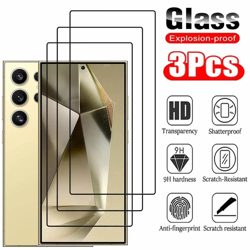 Tempered Glass for Samsung Galaxy S25 S24 Ultra Screen Protection A17 A27 A37 A57 A56 A36 A26 A16 A55 A53 A15 A25 A35 Film
