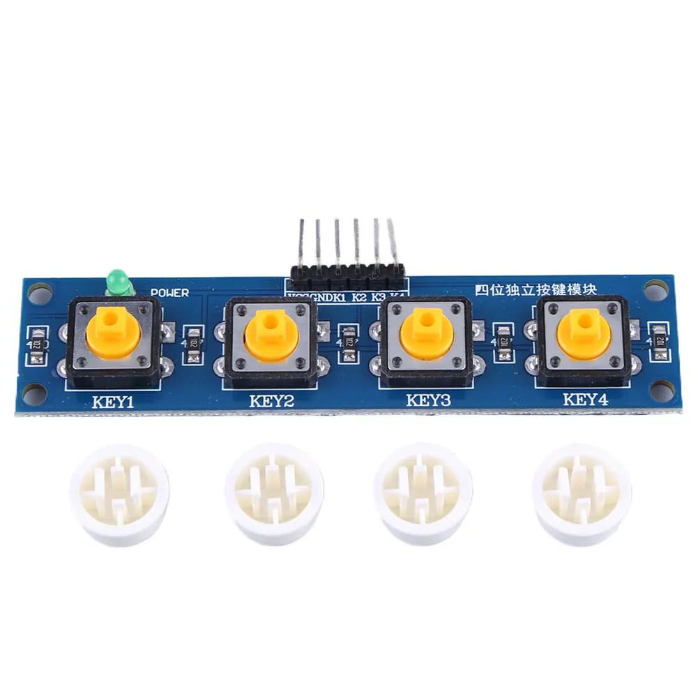 Modulo Tastiera a 4 Pulsanti Indipendenti con Indicatore LED e Tasti Touch per Arduino o Raspberry Pi