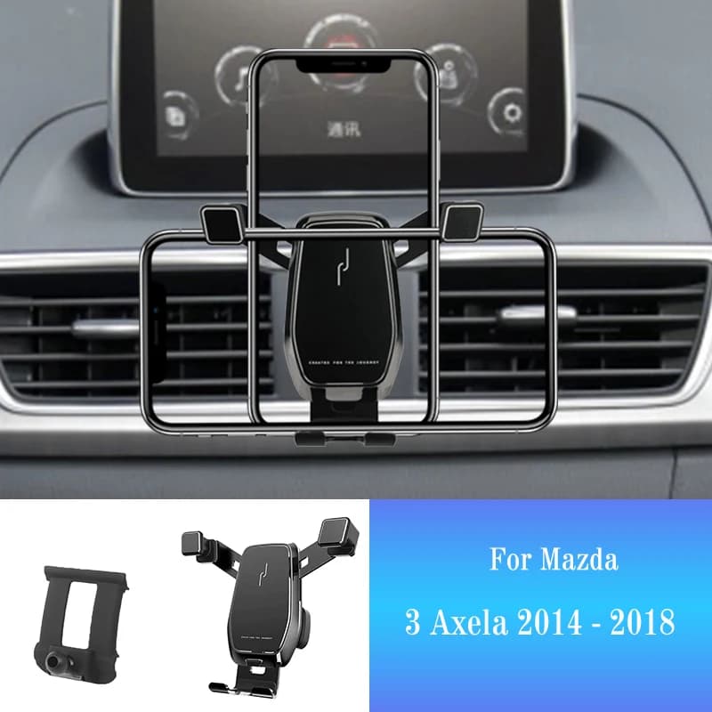 Supporto per Telefono Auto per Mazda 3 Axela 2014-2019 2020-2022, Supporto per Smartphone, Staffa per GPS, Supporto Rotante per Auto