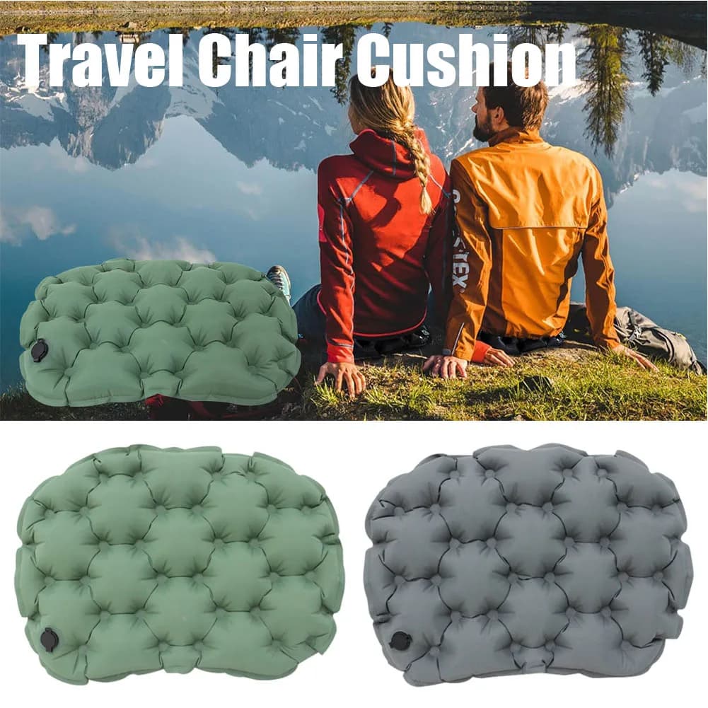 Inflatable Seat Cushion Travel Chair Cushion 3D Air Seat Cushion Camping Sitting Pad Inflatable Mattress for Hiking Backpacking