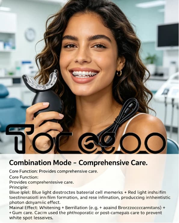 Lampada LED per Bellezza Dentale - Strumento per Sbiancamento Denti, Rimuove Placca e Tartaro, Kit Prodotti per Sbiancamento Dentale