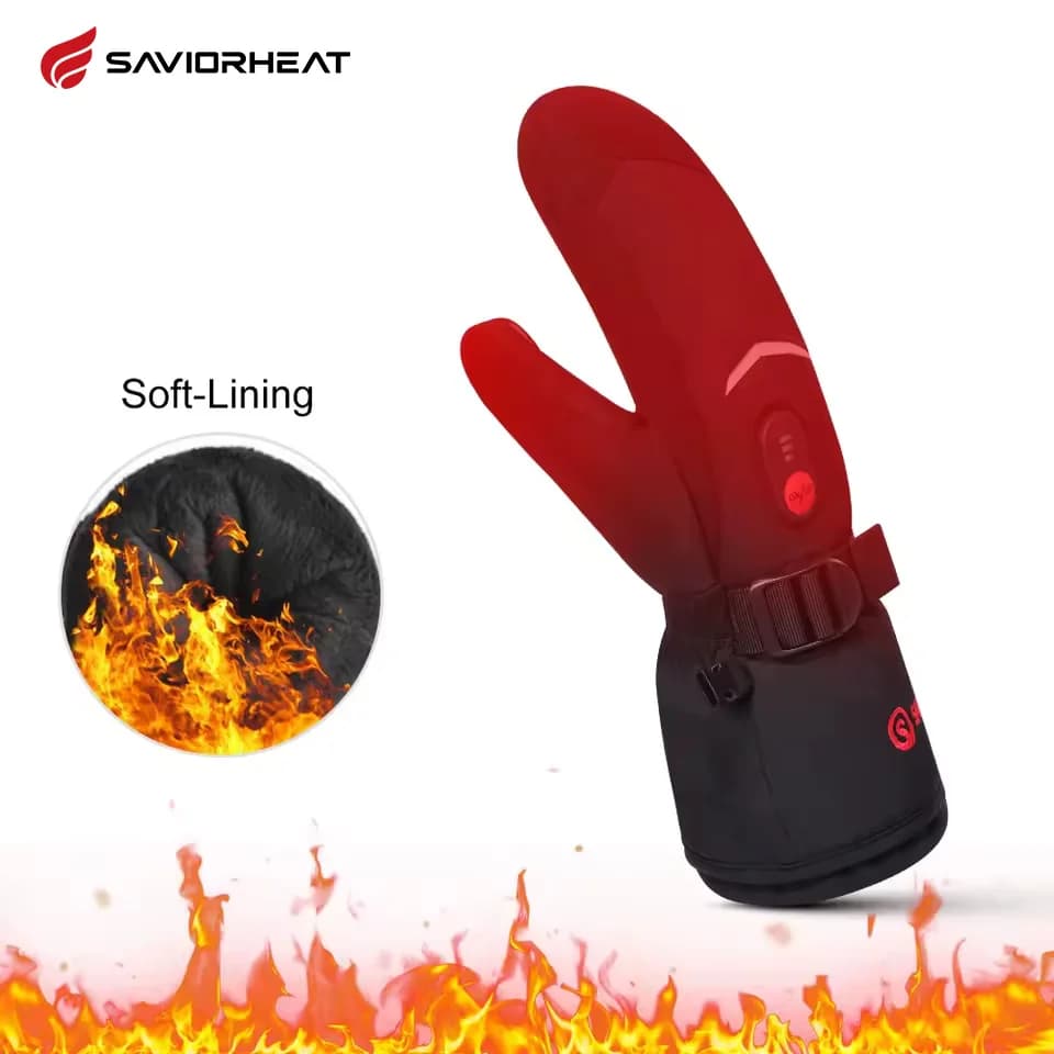 Guanti invernali impermeabili per snowboard, ciclismo, moto, bicicletta, sci, guanti termici elettrici caldi con riscaldamento a mano stile dito granchio