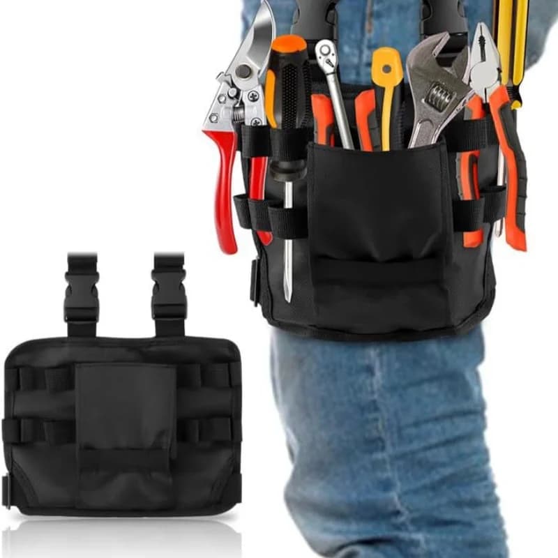 Tool Bag Belt Work with Belt Clip Holster Leg Tool Pouch Waist Bag Electrician Tool Holder Pocket for Men Maintenance