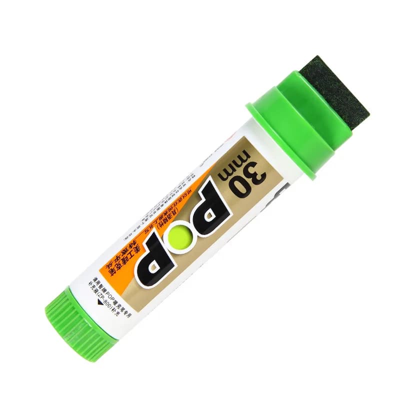 Pennarello indelebile POP-30mm, 12 colori, punta a scalpello, per supermercati, ceramica, vetro, legno, pittura su roccia