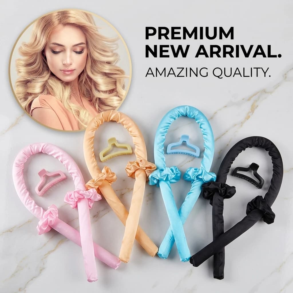 Heatless Hair Curler Set Overnight Foam Curling Rod No Heat Ribbon Rollers for Natural Lazy Hair Cloth Styling Tools