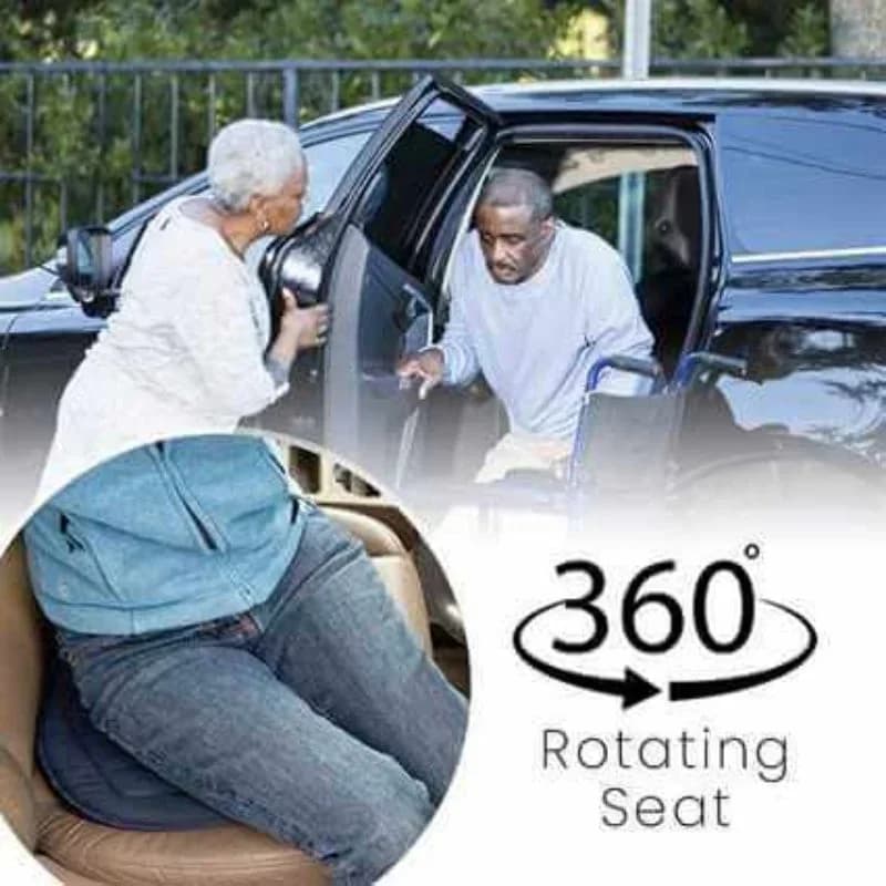 360 ° Rotating seat cushion Car seat Auxiliary chair Swivel cushion Rotation memory foam cap