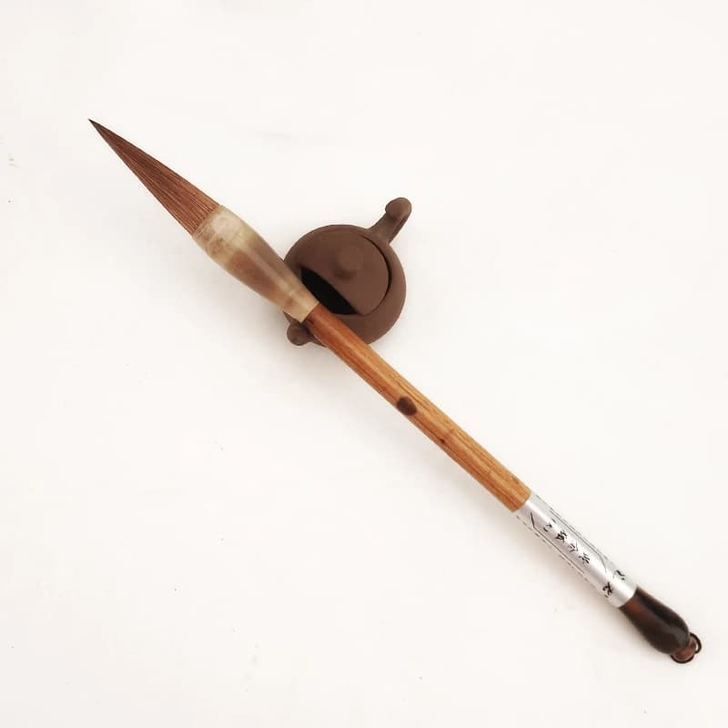 Luxury Gold Fox Hair Brush Professional Works Level Ox Horn Xiangfei Bamboo Brush Pen Chinese Calligraphy Brush Set Caligraphy