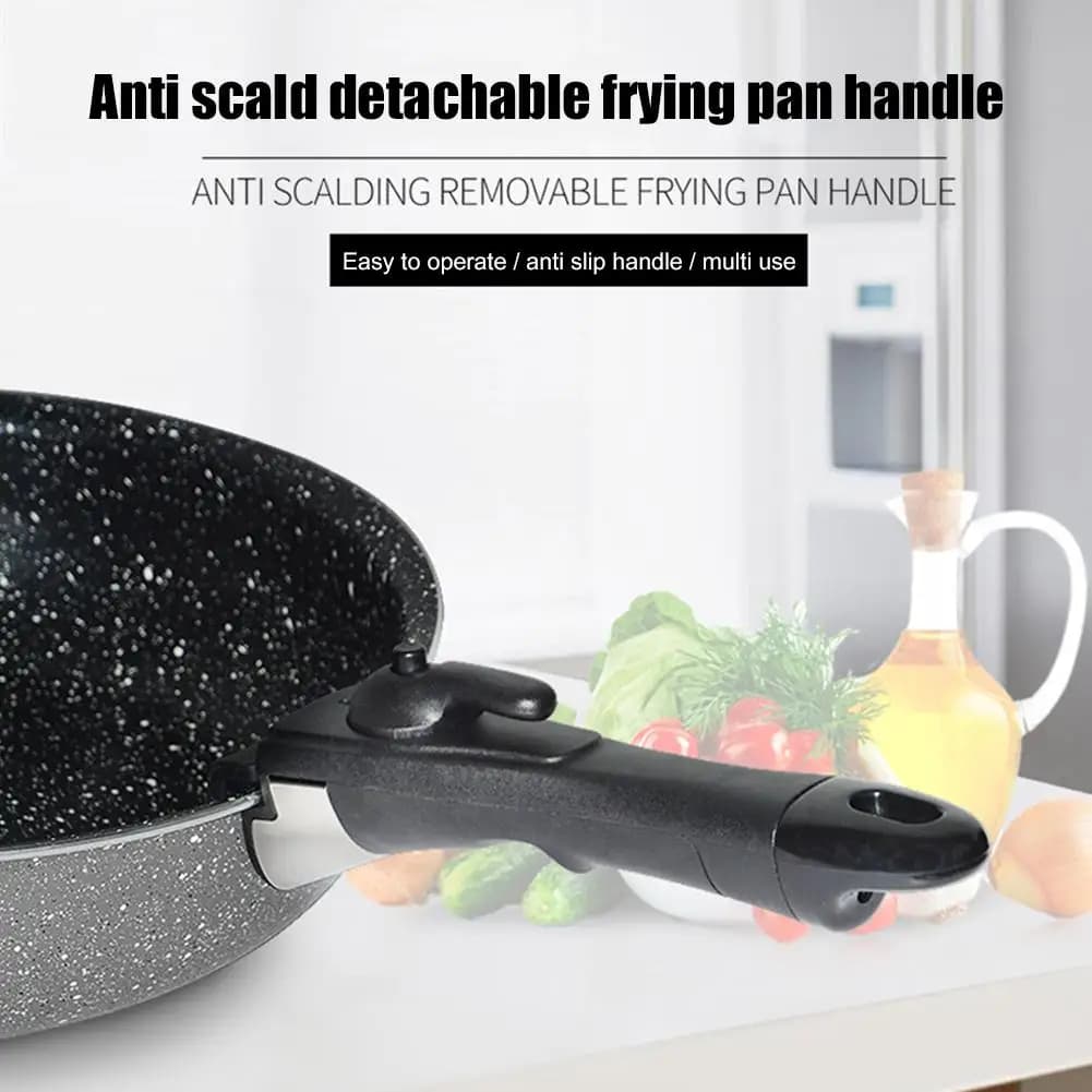 Maniglia per pentola staccabile antiscottatura Pentole per friggere Pentole Morsetto per ciotola Impugnatura universale Accessori da cucina ergonomici