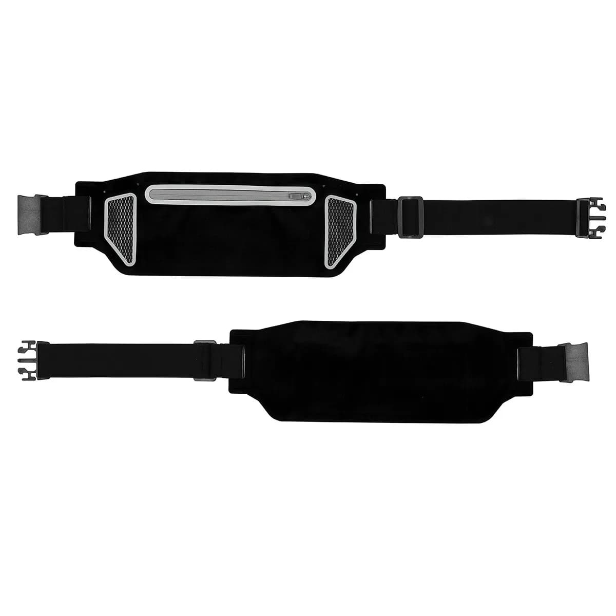 Marsupio Unisex Nero per Corsa, Borsa Sportiva Ultra-Sottile Impermeabile, Cintura Portaoggetti per Fitness, Yoga e Viaggi, per Uomini e Donne