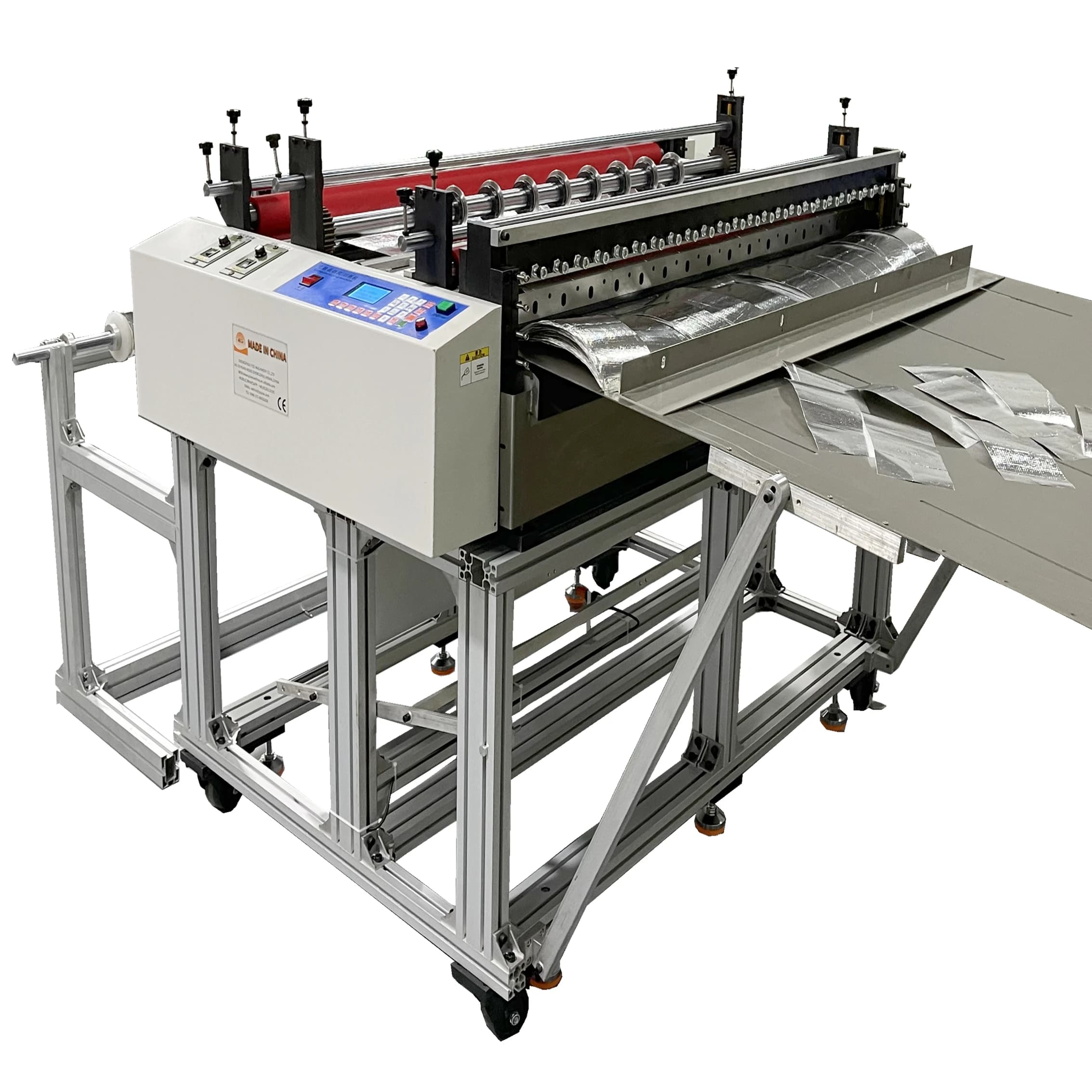 Rotolo di avvolgimento a bolle d'aria Flim in plastica PVC da rotolo per taglierina per fogli Taglierina per foglio di alluminio Striscia di rotolo di vinile Prezzo della tagliatrice per fogli