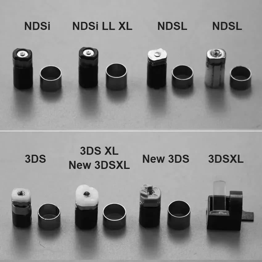 1SET di parti di riparazione del guscio degli assi della cerniera per NDS Lite NDSL NDSi LL XL GBA SP per 3DS New 3DS LL XL parti di riparazione dell'albero rotante