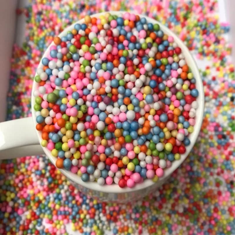 1 Pack of 10g Transparent Bubble Balloon Foam Filler Polystyrene Polystyrene Balls Bottle DIY Snow Mud Particles Small Foam beads Accessories