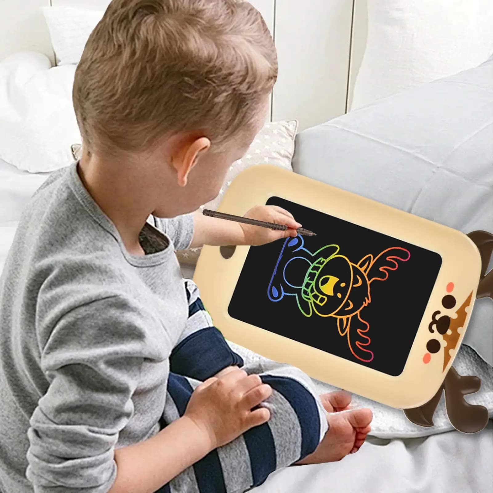 Tavoletta da disegno per bambini Scrittura LCD Giocattoli educativi cancellabili Tavola da disegno con schermo colorato da 8,5 pollici per bambini Ragazzi Ragazze