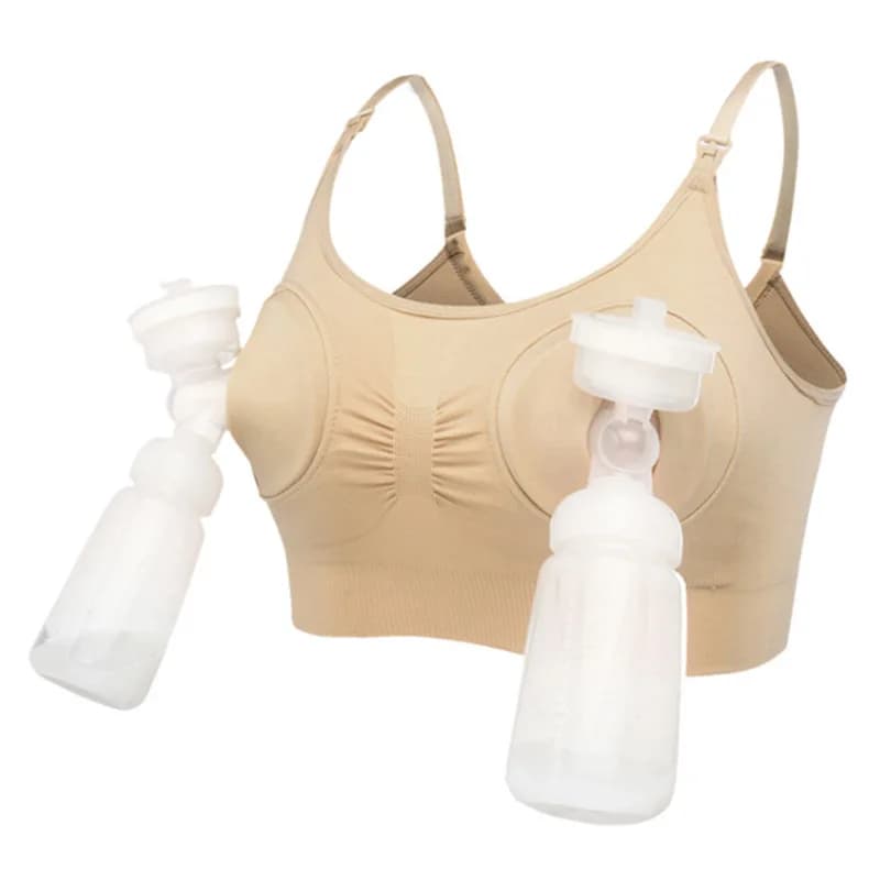 Intimo premaman Mamma Supporto per mani libere Latte materno Petto Reggiseno per allattamento Copertura per allattamento Senza anello in acciaio Reggiseno per tiralatte