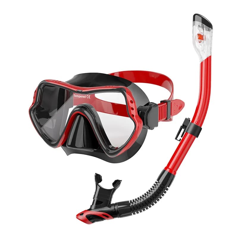 New professional snorkeling set for adults Snorkeling equipment Anti-Fog Panoramic view Swim mask Dry snorkeling kit with dive bag