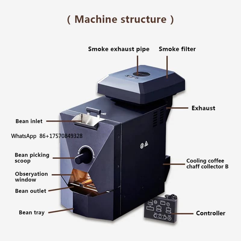 Skywalker Factory Supply Household Drum Coffee Roaster Electric Home Use Coffee Bean Roasting Machine Coffee Roaster