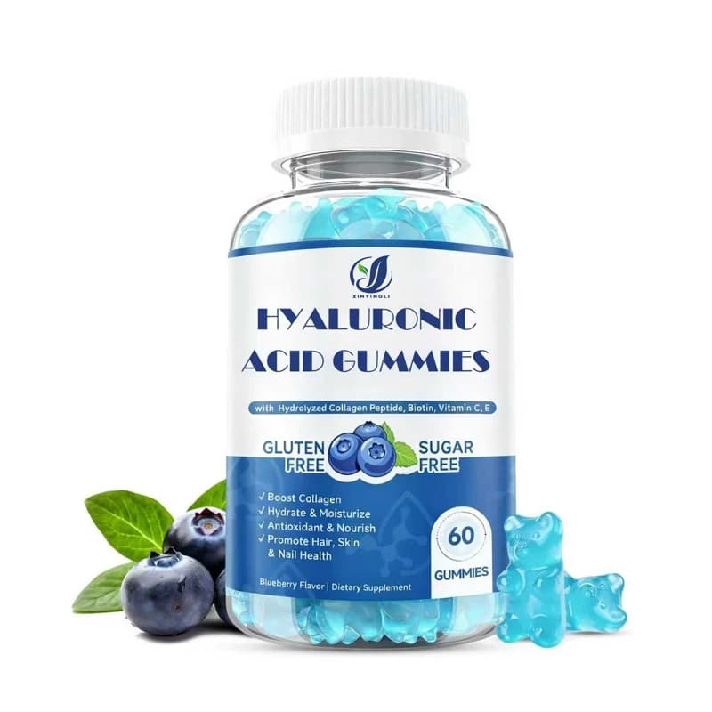 Integratore di Acido Ialuronico e Peptidi di Collagene 1000mg, con Vitamina C ed E, per la Salute di Pelle, Unghie e Articolazioni