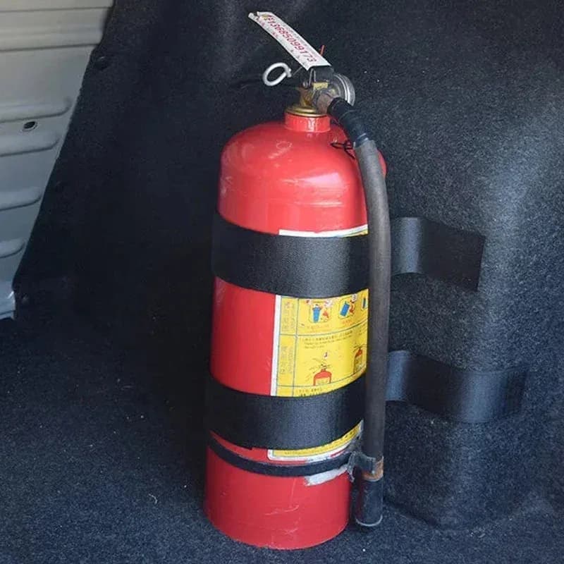 1set Car Trunk Organizer Elastic Fixing Strap Fire Extinguisher Universal Storage Bracket Velcro Strip Auto Parts