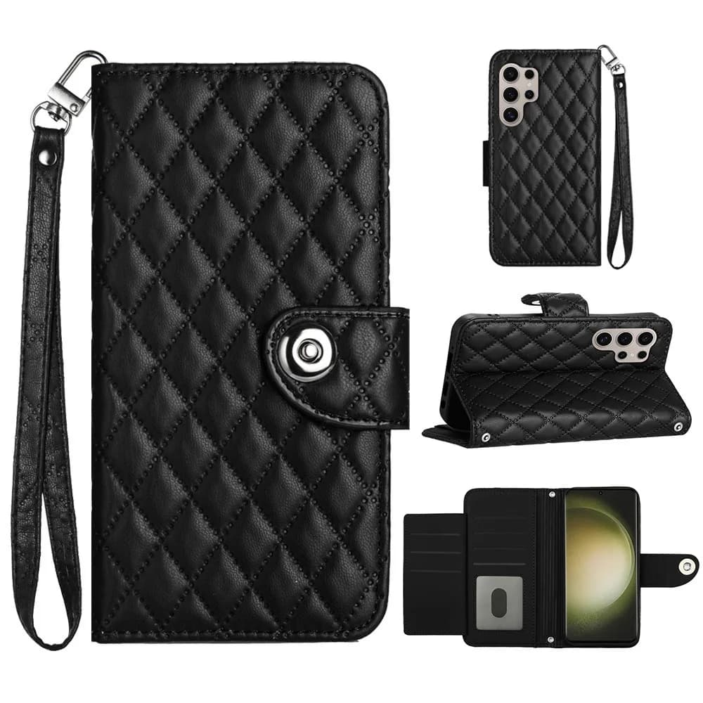 Custodia a tracolla in pelle con portafoglio e 7 scomparti per carte, compatibile con Infinix Hot 60 Pro Plus 60i 50 40 30 Play NFC 20 Multi