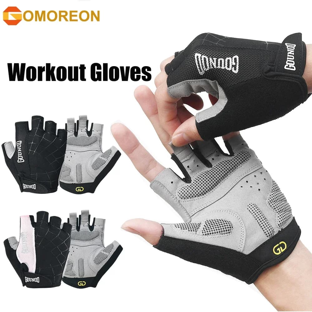 1Pair Workout Gloves for Men Women, Padded Weight Lifting Gloves with Great Grip, Full Palm Protection for Gym Training, Cycling