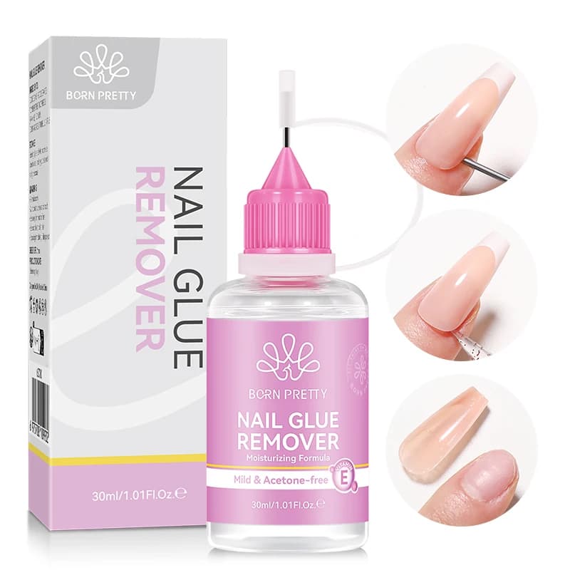 BORN PRETTY 30ml Smalto gel per rimozione colla per unghie Pinpoint per premere sull'unghia Asciugatura rapida con delicati punte per unghie non acetone
