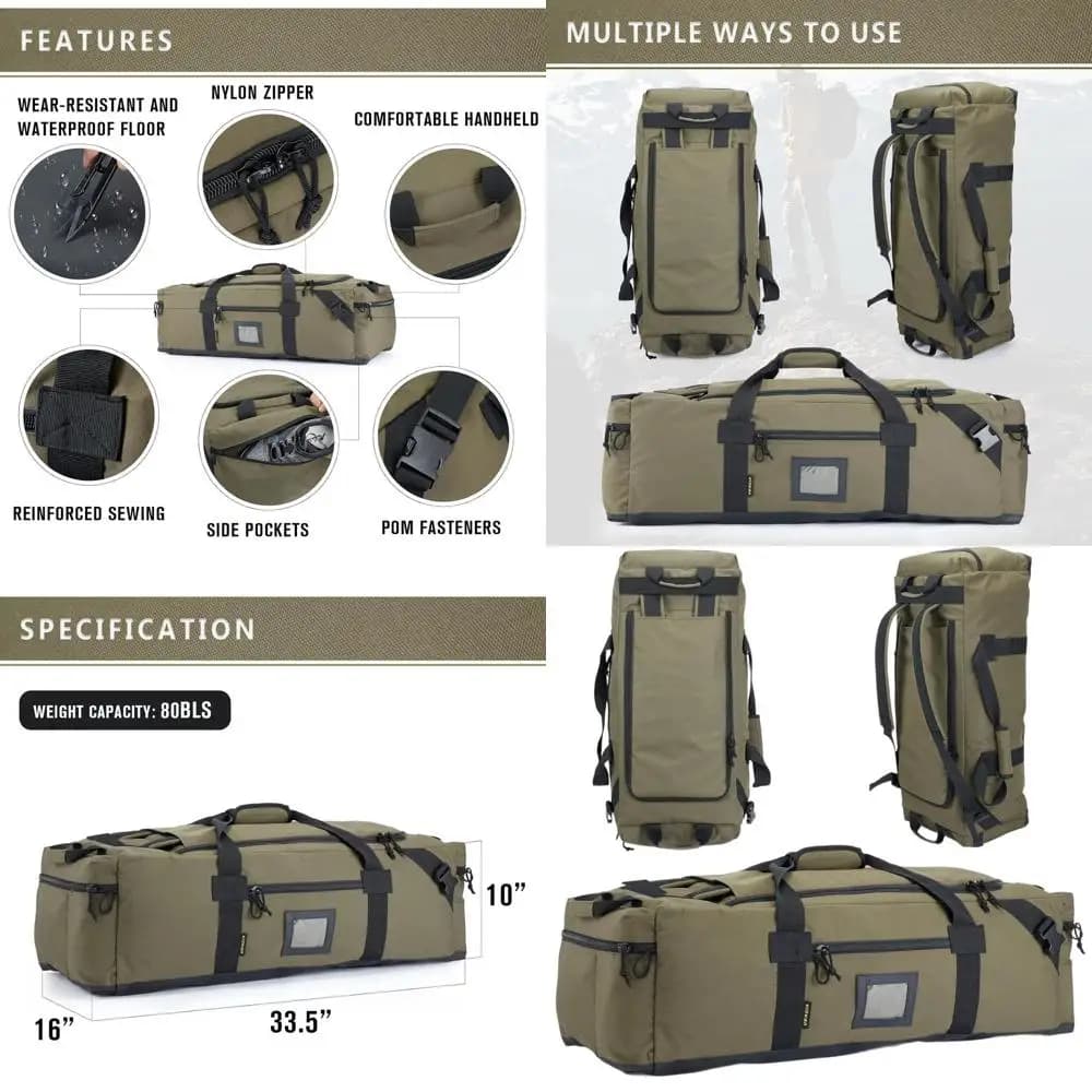 Borsa da viaggio e sportiva grande in poliestere resistente all'acqua con scomparto per scarpe, ideale per uomo e donna