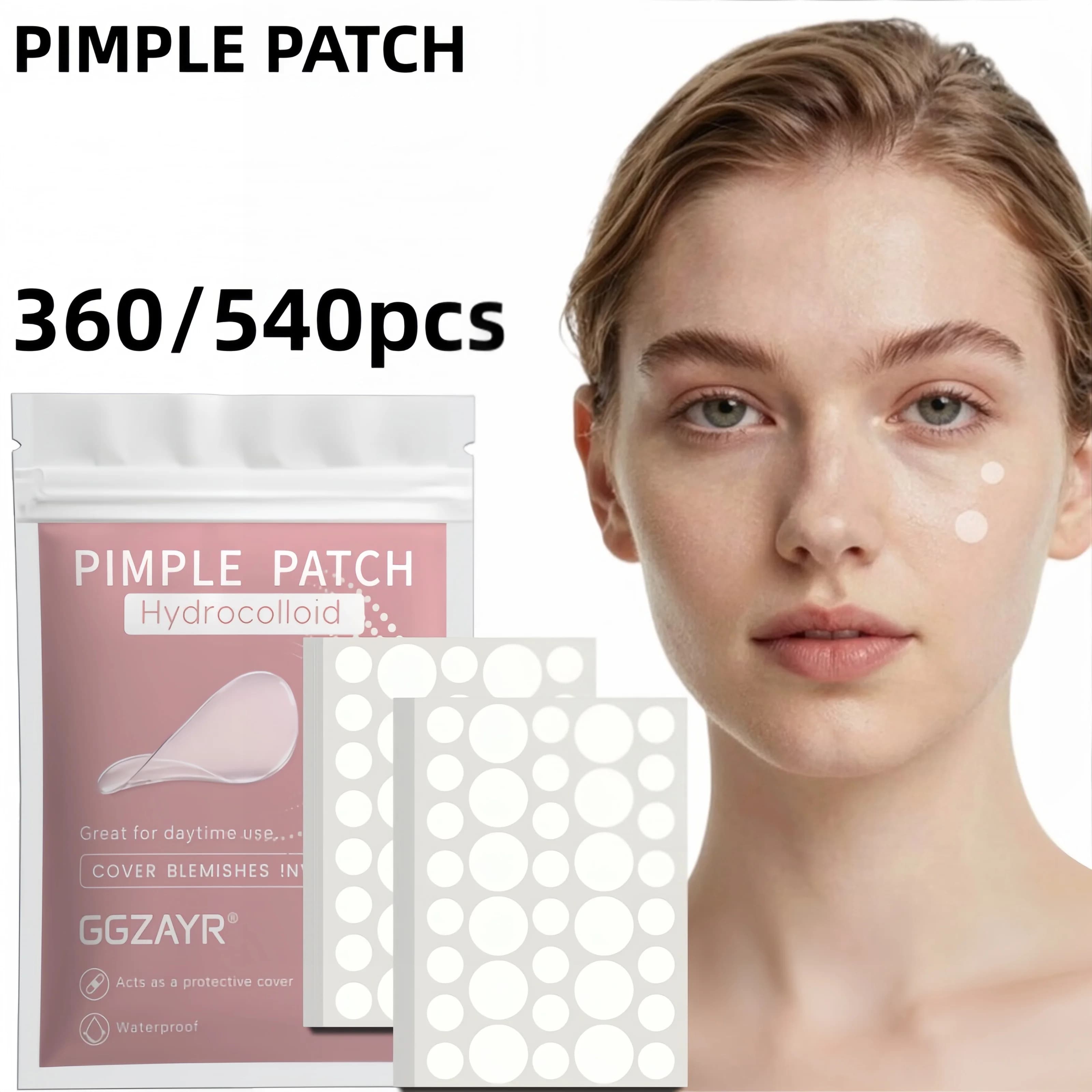 Cool Dot Acne Patch Combo 360/540pz, Cerotti Leggeri e Invisibili per Coprire le Imperfezioni, Adatti a Tutti i Tipi di Pelle