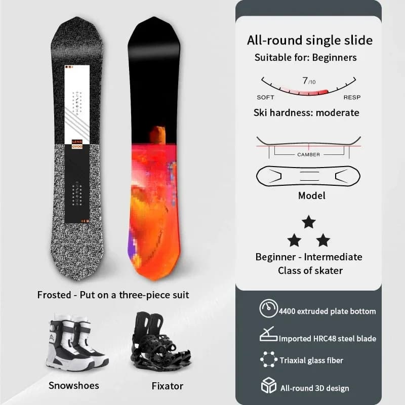 Hot Sales CACH Set of three pieces for snowboard in fiberglass with air cut and customizable complete table