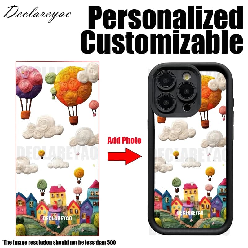 Personalized DIY Customized Photo Custom Case For Apple iPhone 16 Pro Max 15 14 Plus 13 12 Mini 16e Cover Picture Silicone Soft