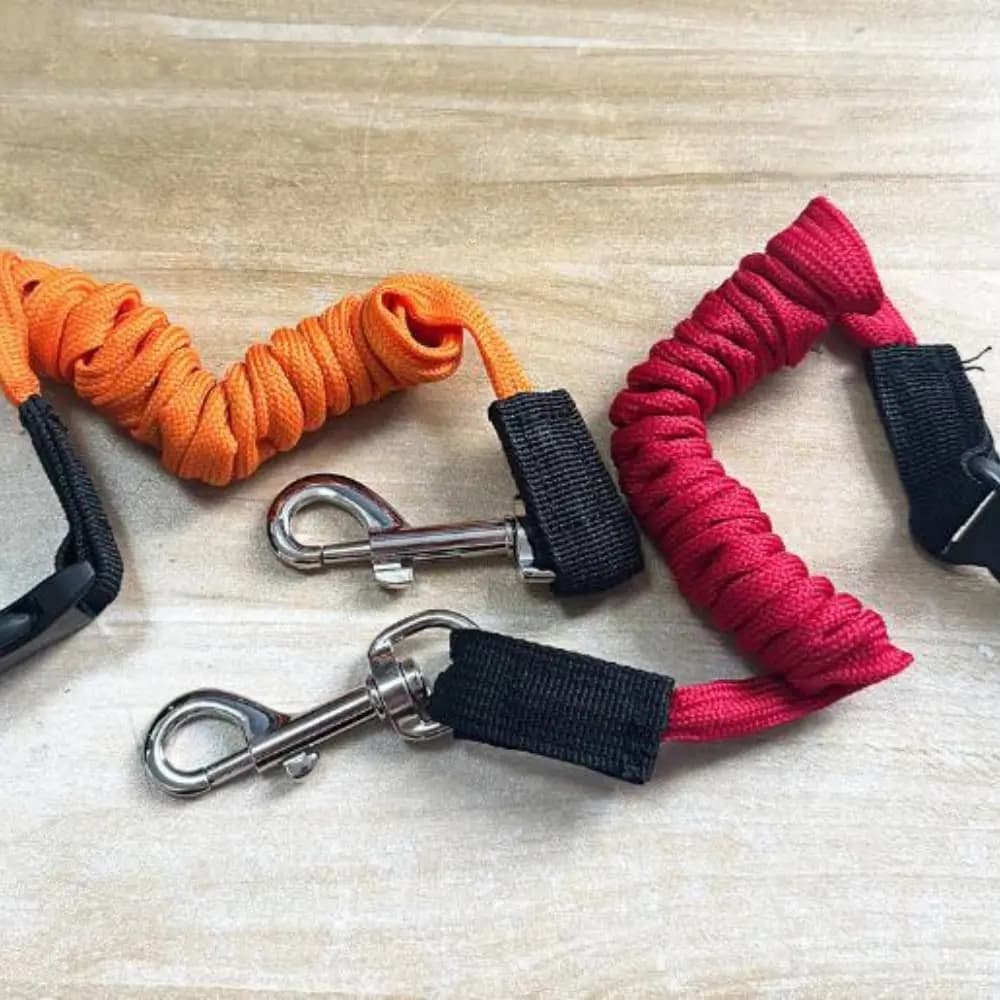 Corda di Sicurezza per Pagaia da Kayak a Sgancio Rapido, 40~140cm, in TPU, Regolabile, 4 Colori, Laccio Avvolgibile per Surf