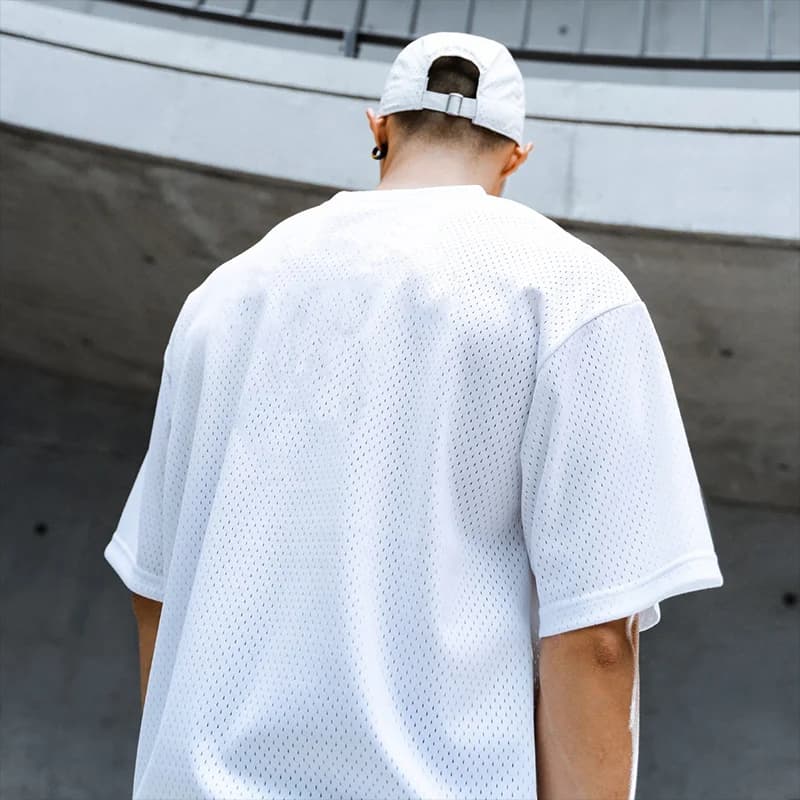 Oversized Mesh Half Sleeve T Shirt For Men Drop Shoulder Loose Fit Summer Breathable Top Gym Training Street Fashion Wear