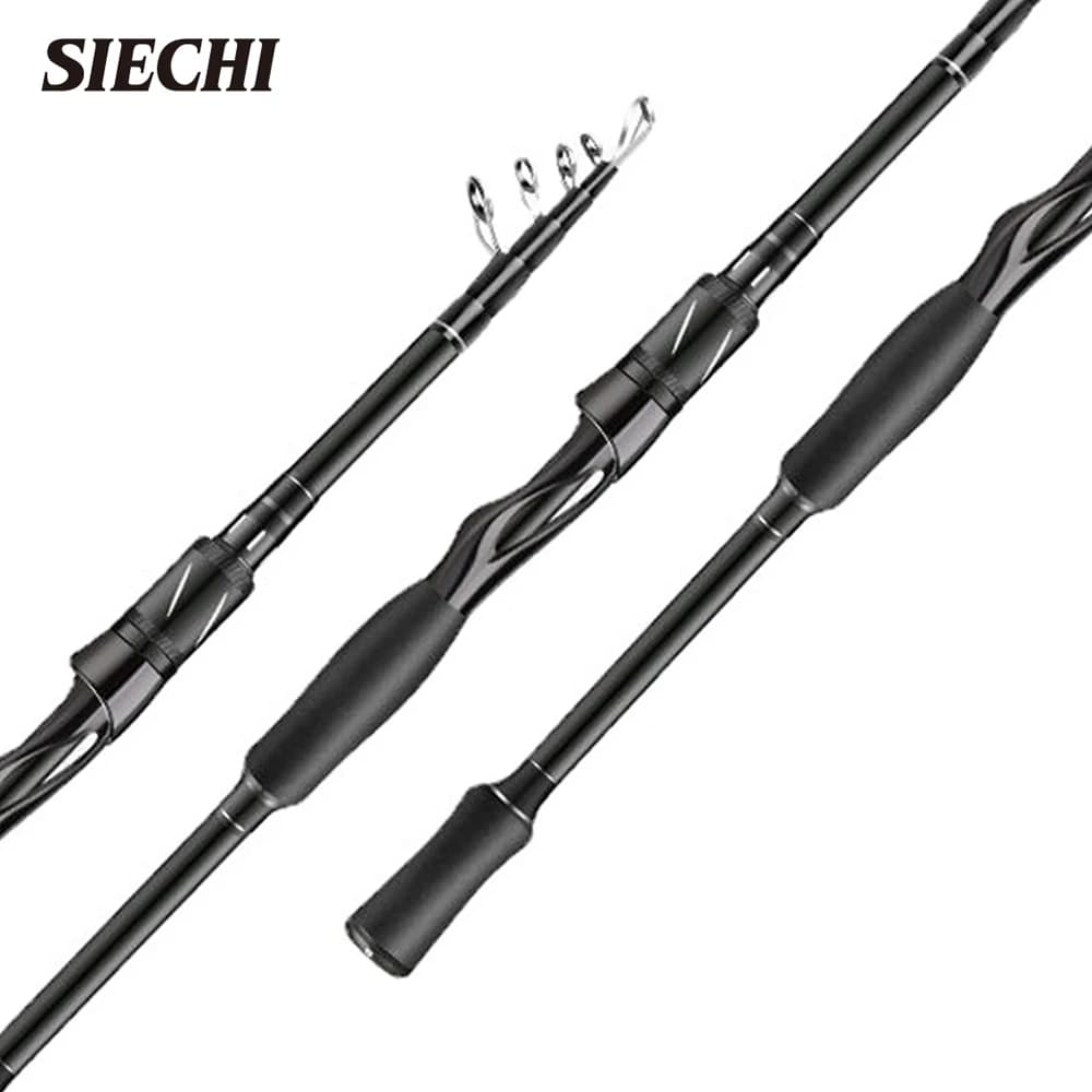 Canna da pesca ML regolabile con giunto corto a contrazione, leggera e rigida, canna scorrevole regolabile, 1,8-2,7 m