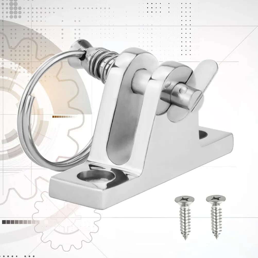 1Pcs Mirror Finish Stainless Steel Boat Awning Accessory Works with Anchor Trolley Canopy Fitting for Kayak Canoe Raft