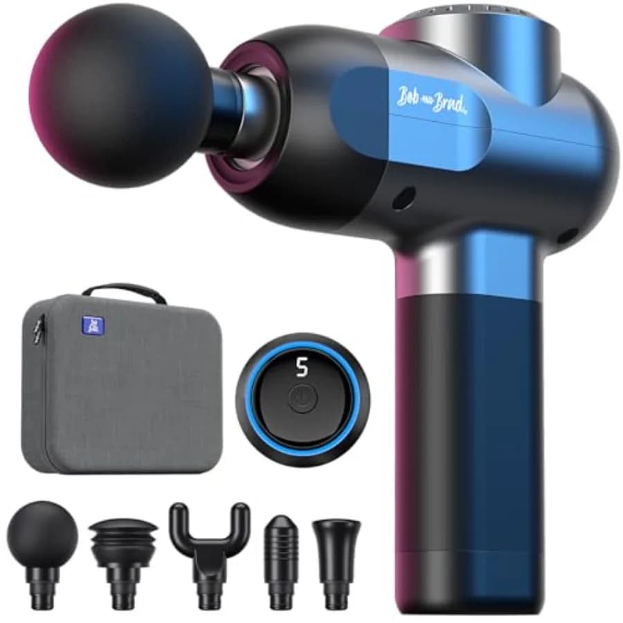 C2 Massage Gun FSA Eligible HSA Approved Deep Tissue Percussion Massager Gun Muscle Massager with 5 Speeds and 5 Heads Electric