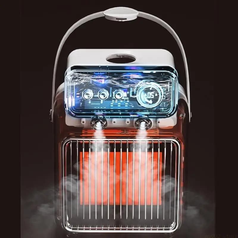 D0AB Riscaldatore da tavolo elettrico Riscaldatore da tavolo umidificante con ventola da 1200 W per ufficio