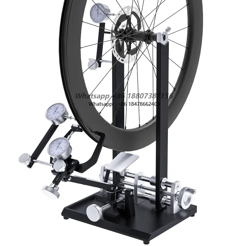 LEBYCLE Supporto per Raddrizzatura Ruote MTB e Bici da Strada, per Set Ruote da 12-29 Pollici, con Indicatore a Quadrante, Strumento Correttore per Cerchi