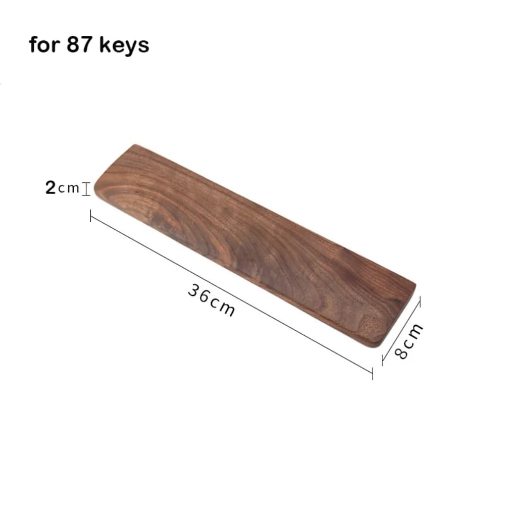 Nuovo Poggiapolsi in Legno per Tastiera a 60/87/104 Tasti, Resistente alle Macchie, Ergonomico in Legno di Noce per Tastiera Meccanica