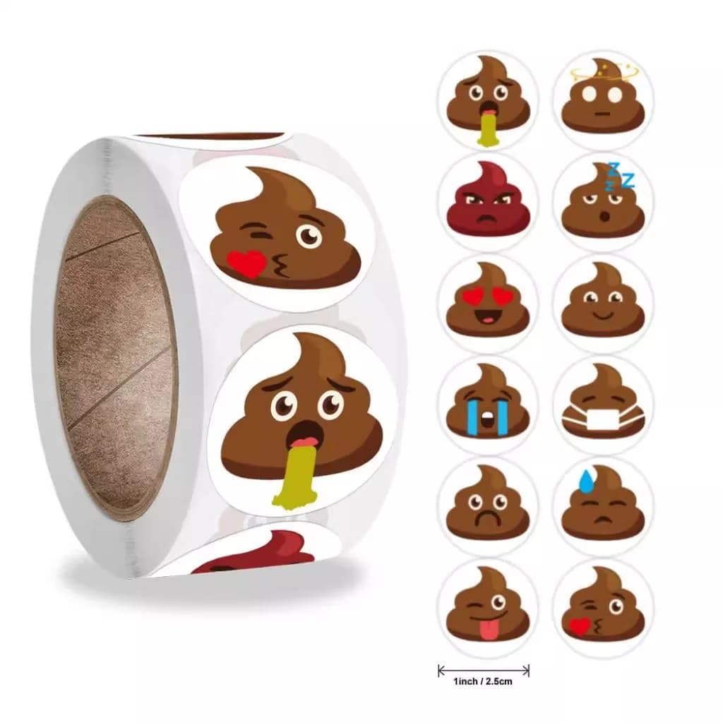 100-500 pz Divertente Cacca Del Fumetto Scherzo Meme Adesivo per il Telefono Del Computer Portatile Notebook FAI DA TE Decalcomanie Decorativi Giocattolo Per Bambini Decor Impermeabile