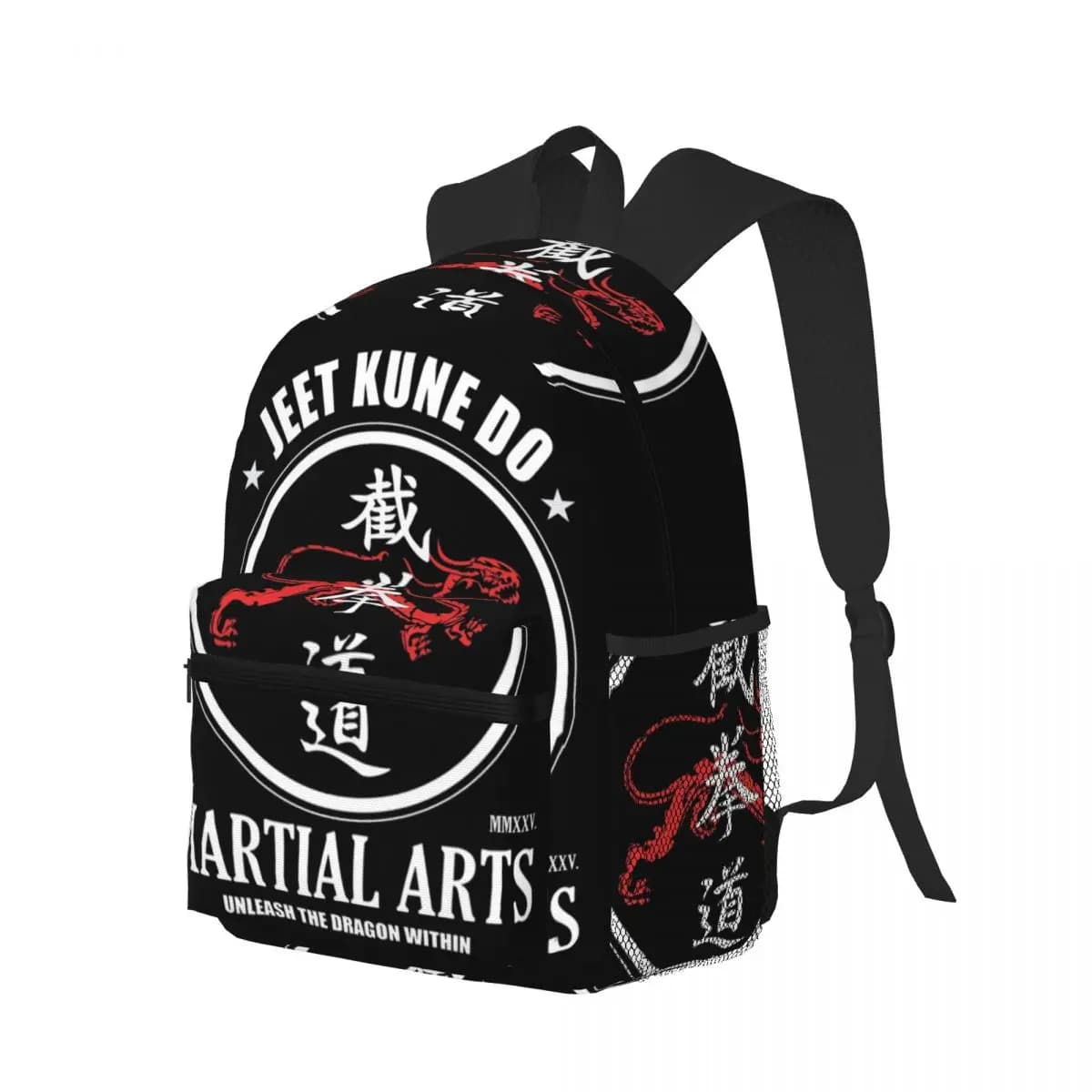 Libera il drago entro Jeet Kune Do Dragon Power Zaino per studenti Borsa da scuola Zaino per uomo Donna Borse a tracolla Bookbag