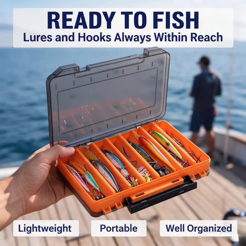 ompartments Fishing Tackle Boxes Bait Lure Hook Accessories Storage Box High Strength Fishing Boxes Storage Case Container Bags