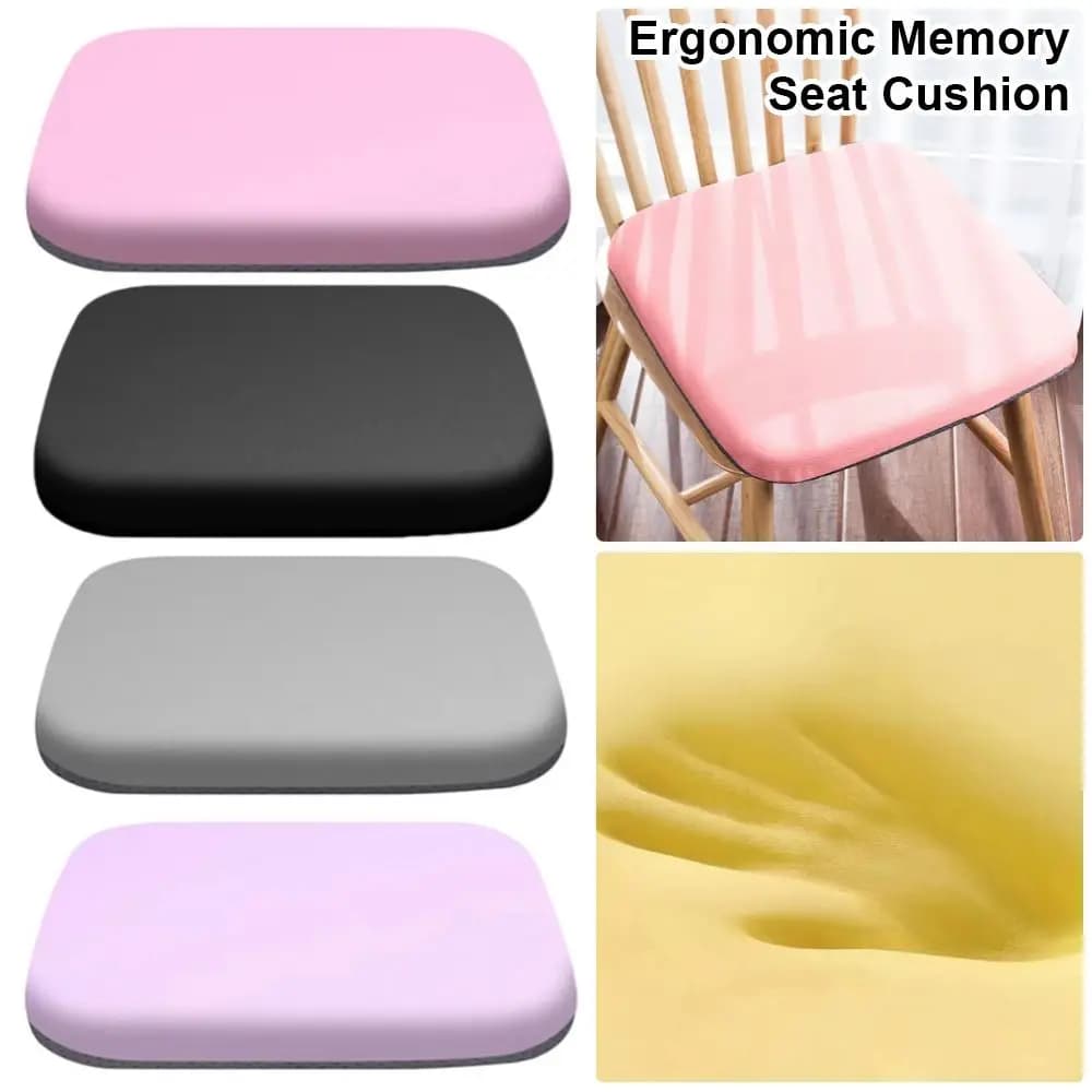 1Pcs New Ergonomic Memory Cotton Seat Cushion Rebound Non-slip Chair Pad Breathable Comfortable Hemorrhoid Pad Prolonged Sitting